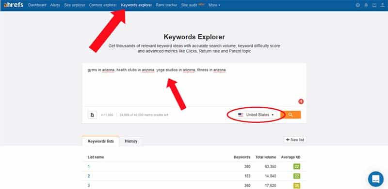 ahrefs keyword explorer